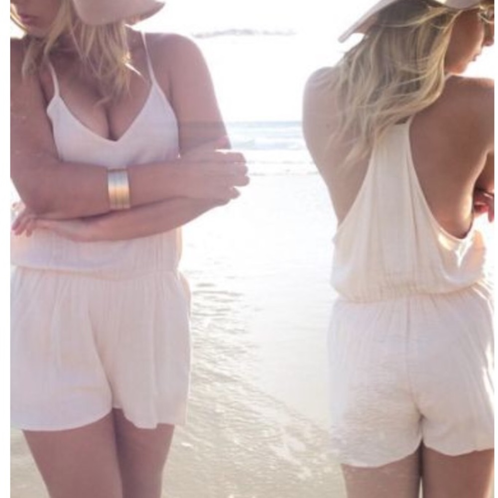 Small Dainty Hooligan Beige Romper